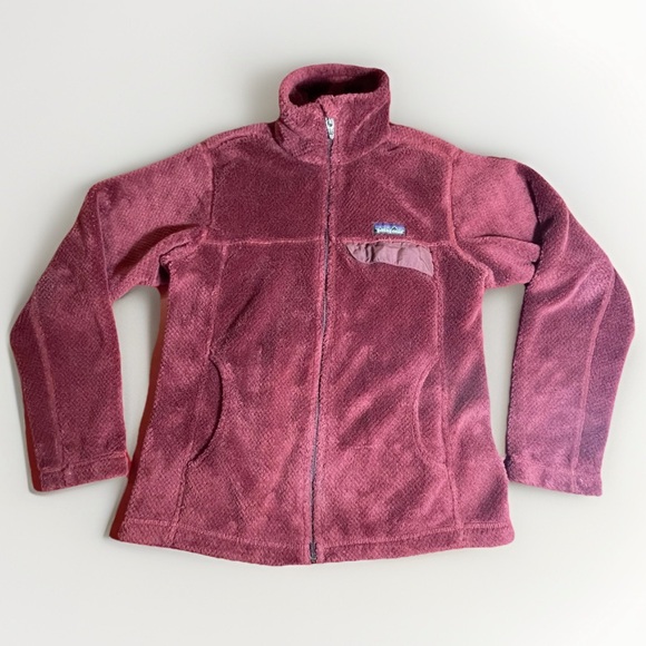 Patagonia Jackets & Blazers - Patagonia Womens Jacket Medium Polartec Thermal Pro rug Fleece Burgundy